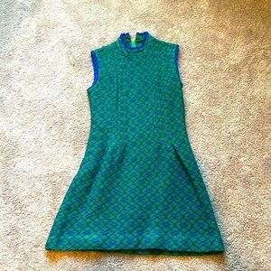 Vintage Gay Gibson Sleeveless Wool Mini Dress